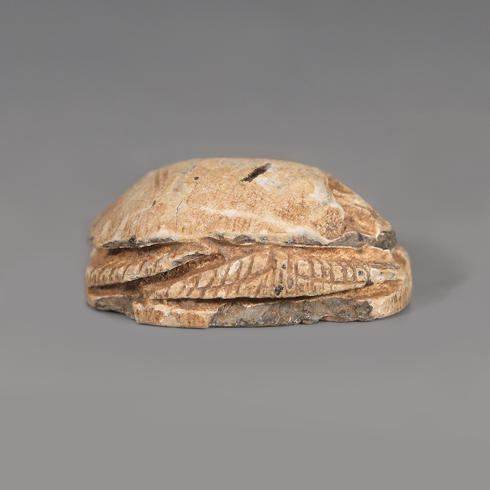 Egyptian Steatite Scarab with Figure of Hapy Egyptian Steatite Scarab with Figure of Hapy