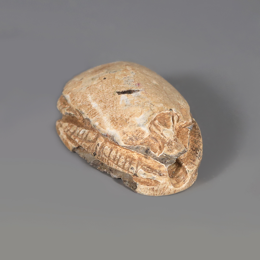 Egyptian Steatite Scarab with Figure of Hapy Egyptian Steatite Scarab with Figure of Hapy