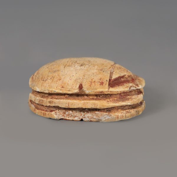 Egyptian Steatite Scarab with Seated Figure