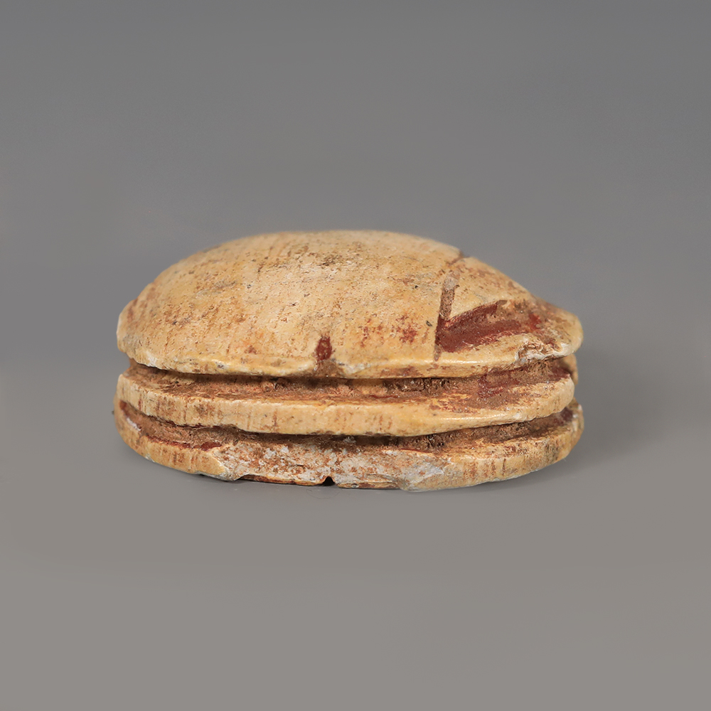 Egyptian Steatite Scarab with Seated Figure Egyptian Steatite Scarab with Seated Figure