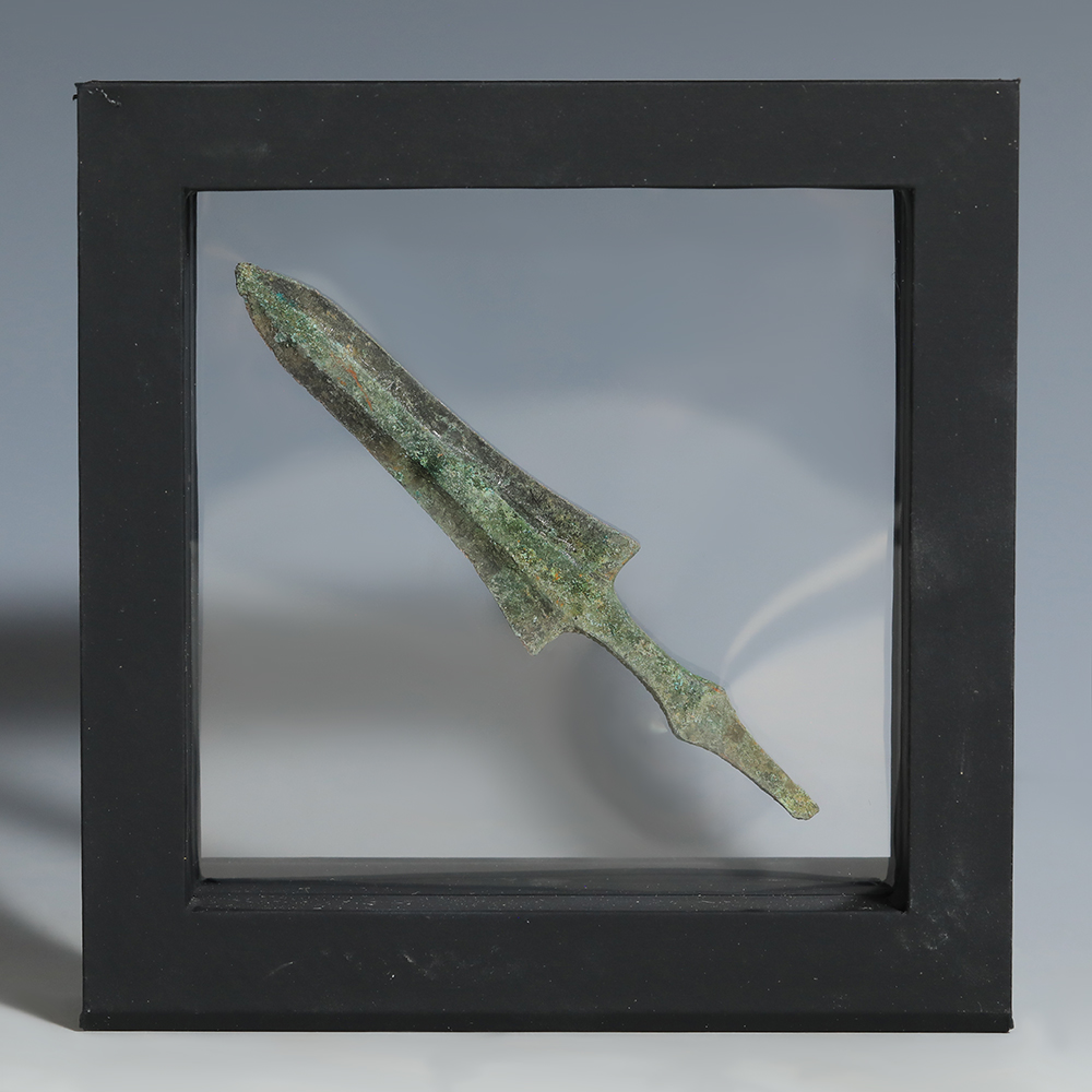 Framed Luristan Bronze Arrowhead Framed Luristan Bronze Arrowhead