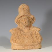 Ancient Greek Terracotta Votive Bust of Athena