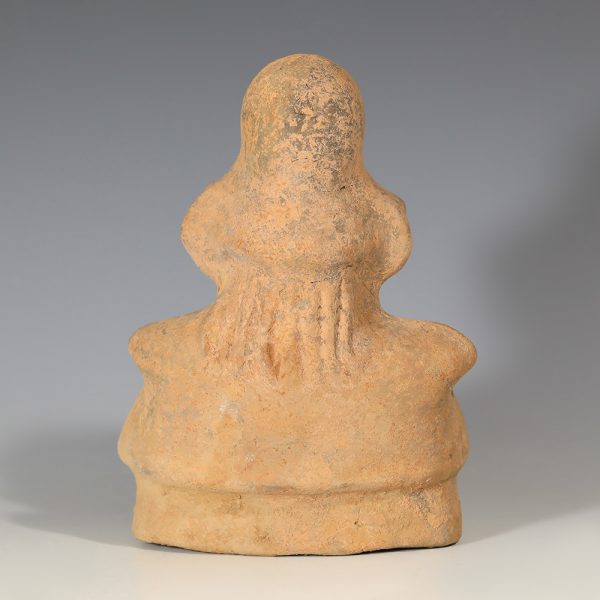 Ancient Greek Terracotta Votive Bust of Athena
