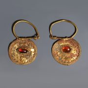 Roman Gold and Garnet Earrings