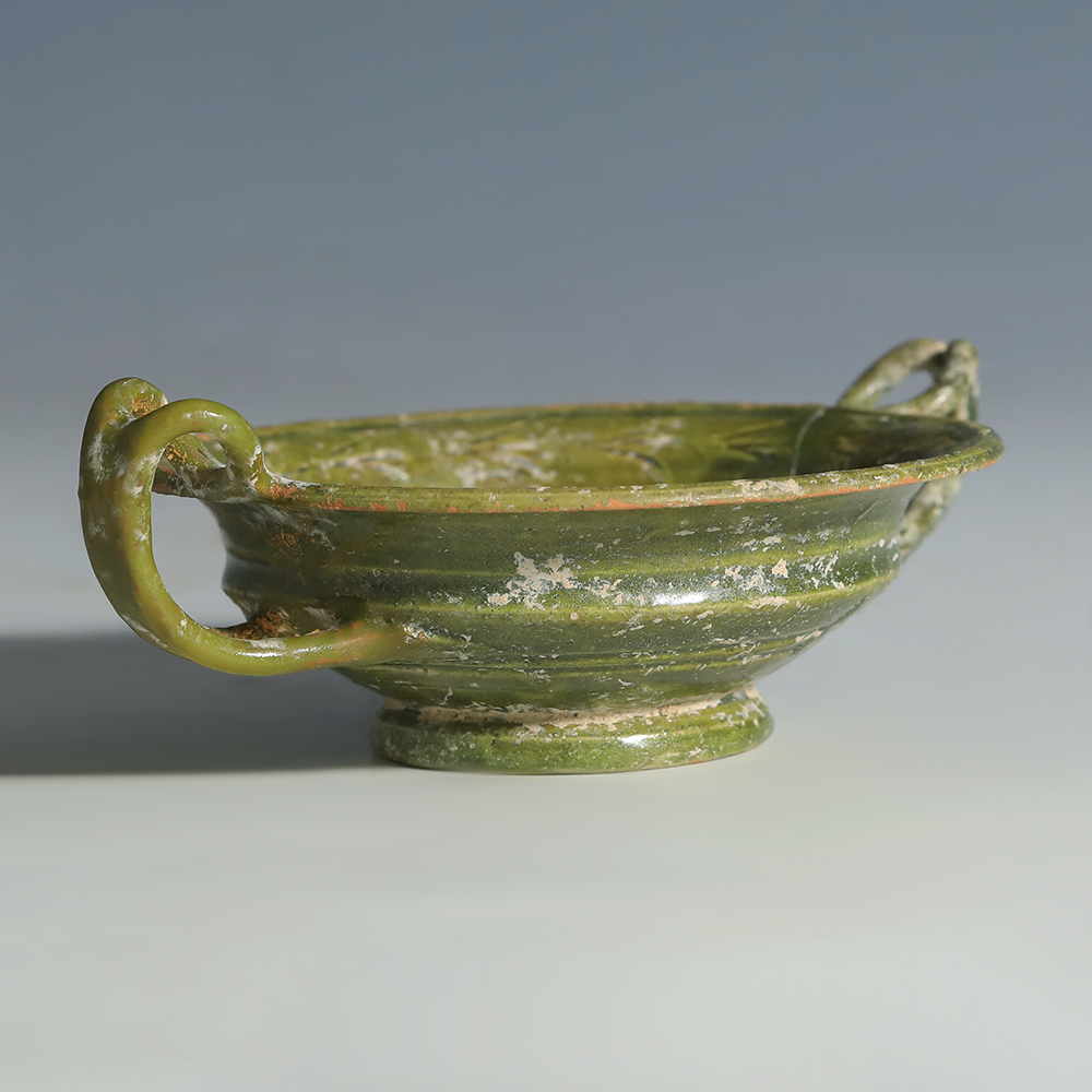 Ancient Roman Lead-Glazed Terracotta Kylix Ancient Roman Lead-Glazed Terracotta Kylix