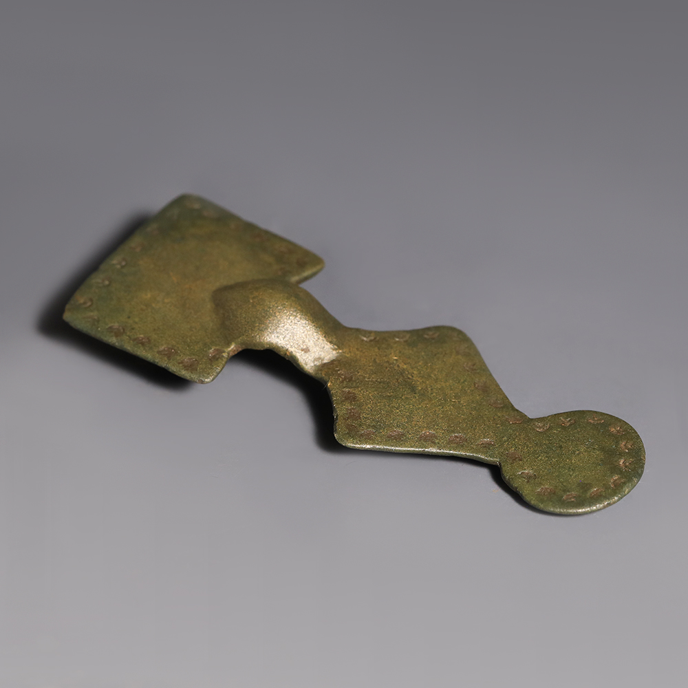 Anglo-Saxon Bronze Small-Long Brooch with Dot Decoration Anglo-Saxon Bronze Small-Long Brooch with Dot Decoration
