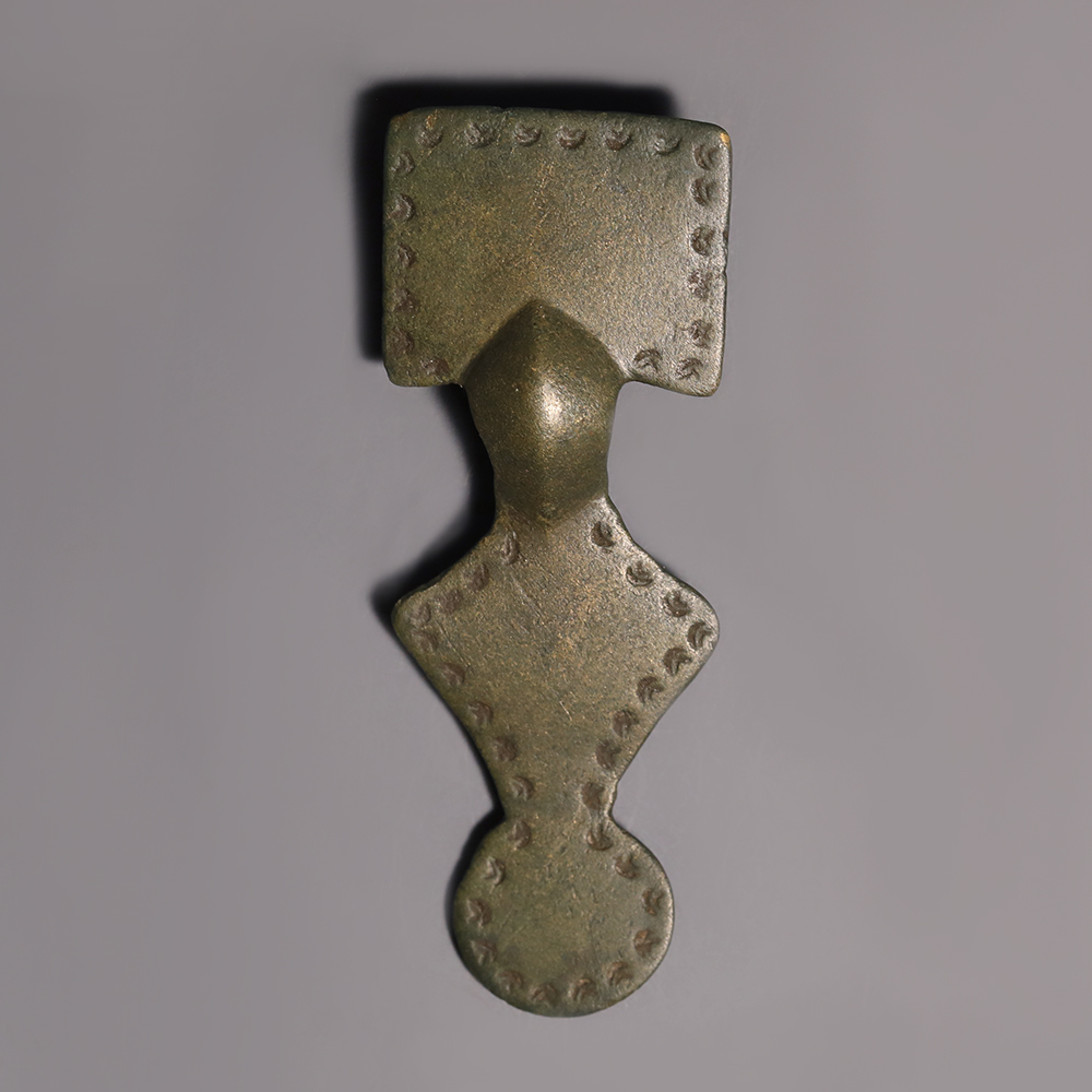 Anglo-Saxon Bronze Small-Long Brooch with Dot Decoration Anglo-Saxon Bronze Small-Long Brooch with Dot Decoration