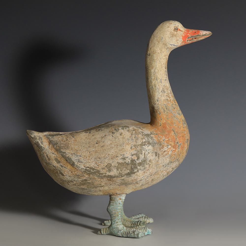 Han Dynasty Terracotta Duck Statuette Han Dynasty Terracotta Duck Statuette