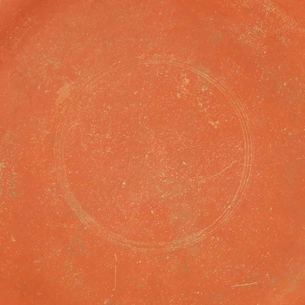 Large Roman Redware Bowl with Concentric Circles Large Roman Redware Bowl with Concentric Circles