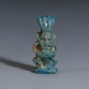 Romano-Egyptian Faience Amulet of Bes