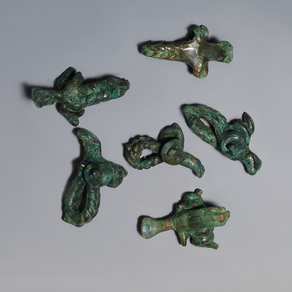 Selection of Bronze Age Bronze Ram-Head Pendants Selection of Bronze Age Bronze Ram-Head Pendants