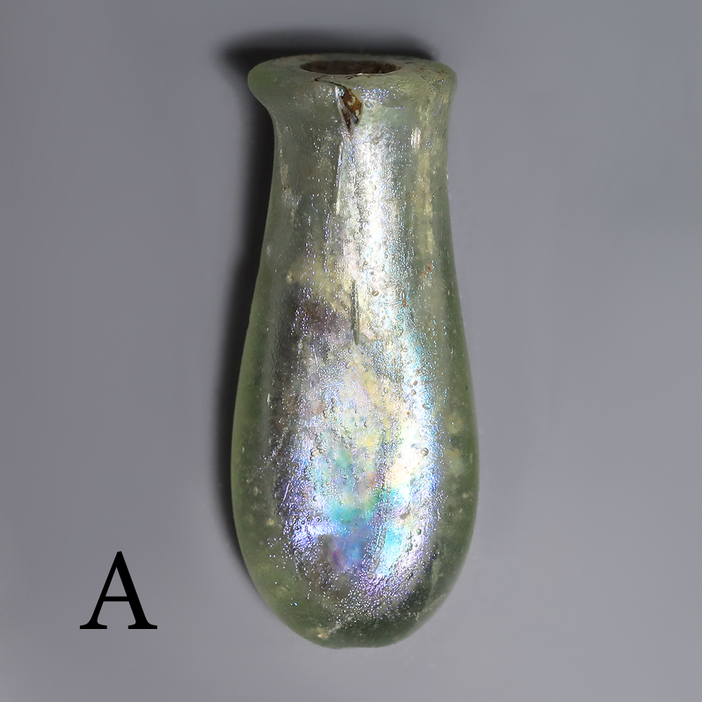 Selection of Miniature Roman Glass Flasks Selection of Miniature Roman Glass Flasks