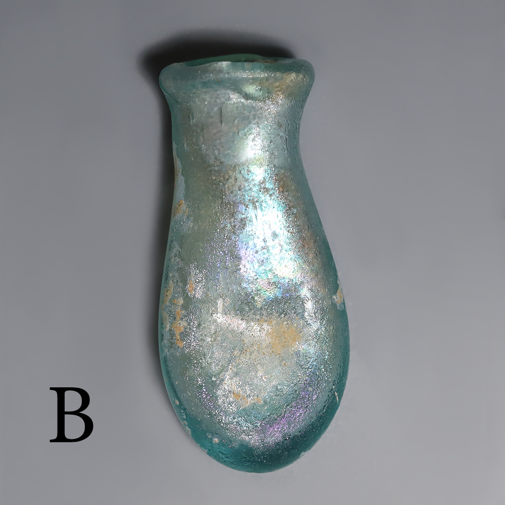 Selection of Miniature Roman Glass Flasks Selection of Miniature Roman Glass Flasks