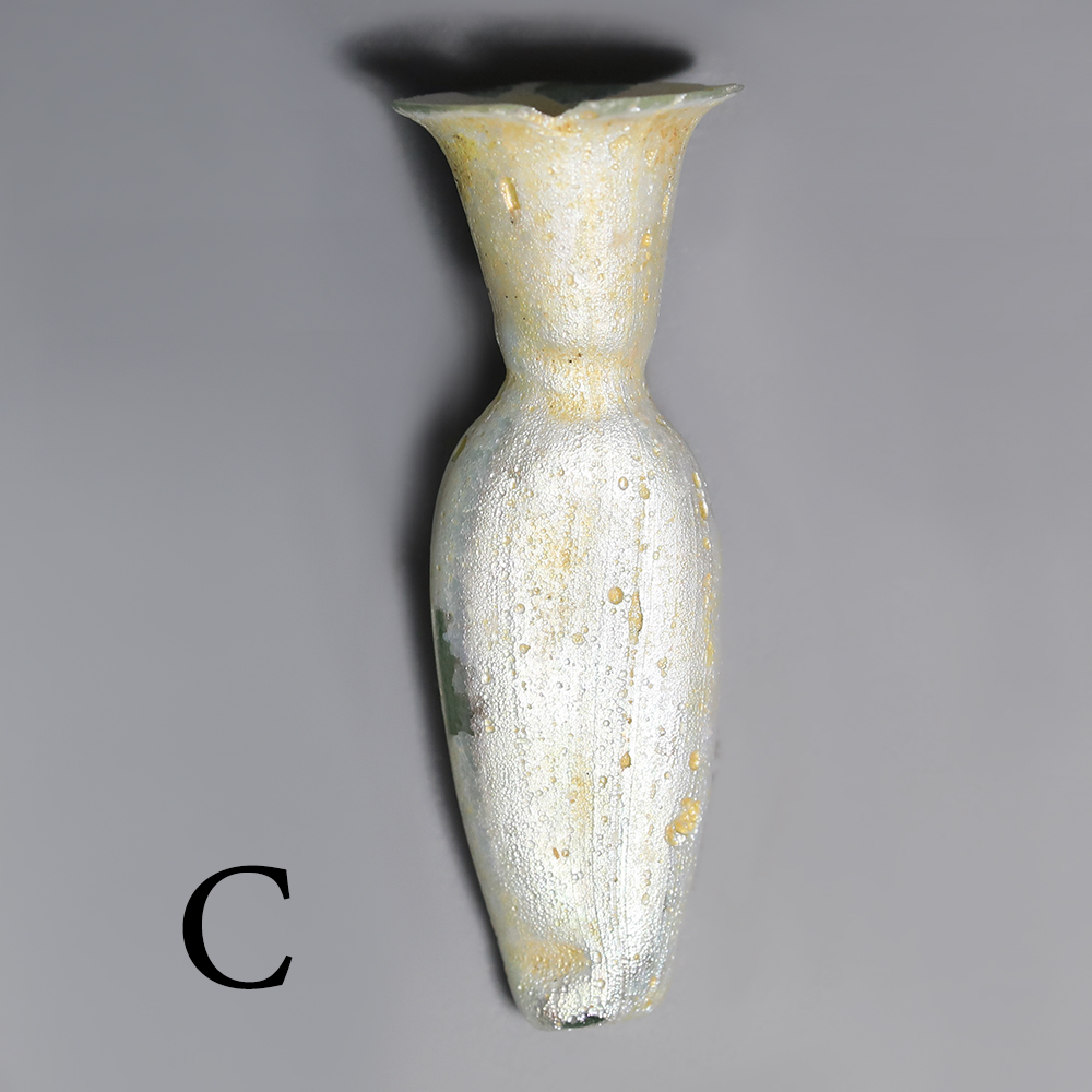 Selection of Miniature Roman Glass Flasks Selection of Miniature Roman Glass Flasks