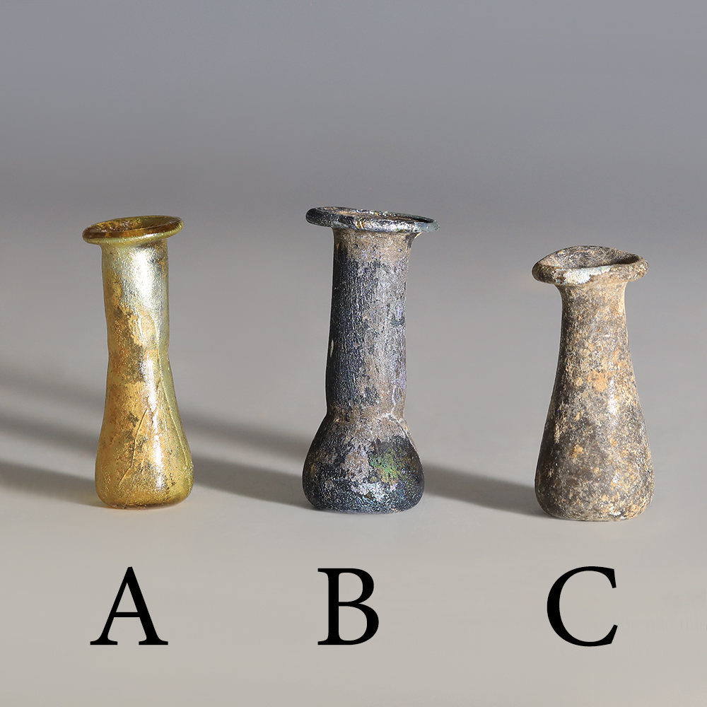 Selection of Miniature Roman Glass Unguentaria Selection of Miniature Roman Glass Unguentaria