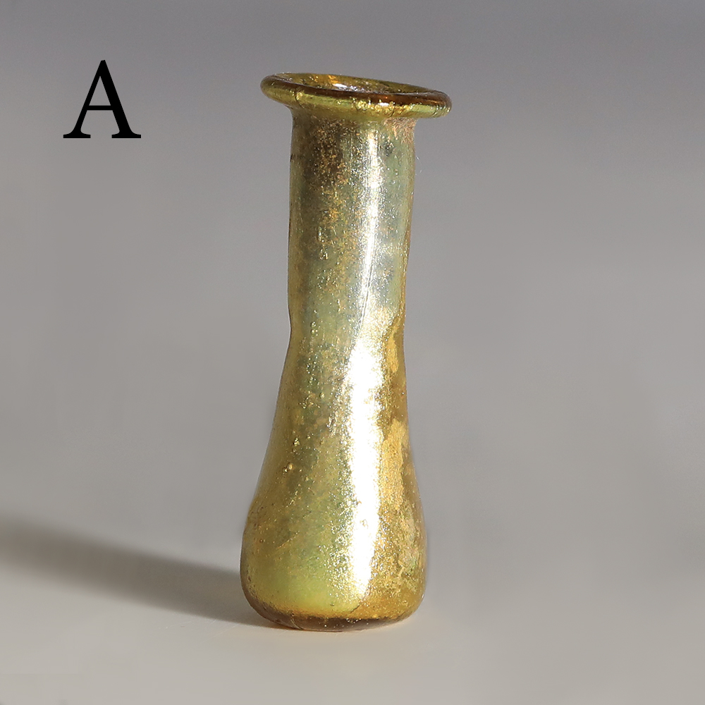 Selection of Miniature Roman Glass Unguentaria Selection of Miniature Roman Glass Unguentaria