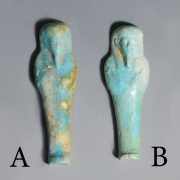 Selection of Small Egyptian Blue Glazed Faience Shabtis
