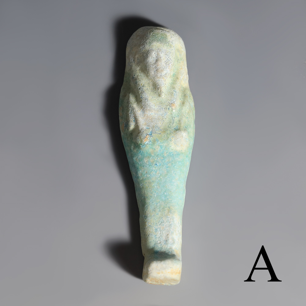 Selection of Small Egyptian Blue Glazed Faience Shabtis Selection of Small Egyptian Blue Glazed Faience Shabtis