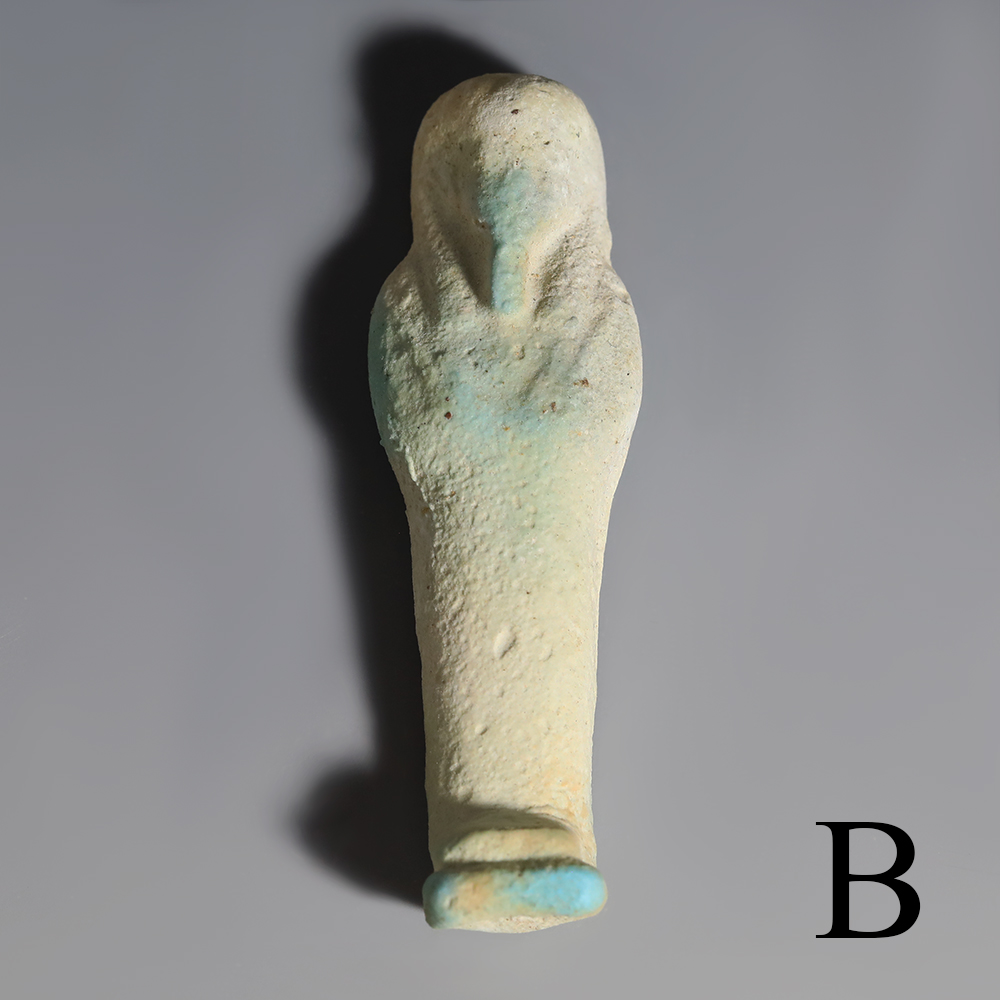 Selection of Small Egyptian Blue Glazed Faience Shabtis Selection of Small Egyptian Blue Glazed Faience Shabtis