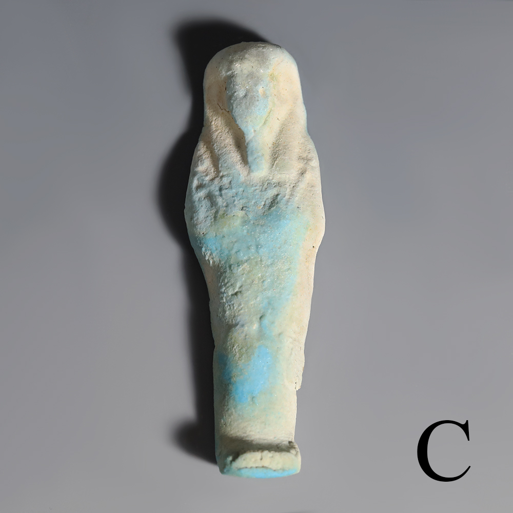 Selection of Small Egyptian Blue Glazed Faience Shabtis Selection of Small Egyptian Blue Glazed Faience Shabtis