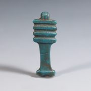 Ancient Egyptian Turquoise Faience Djed Pillar Amulet