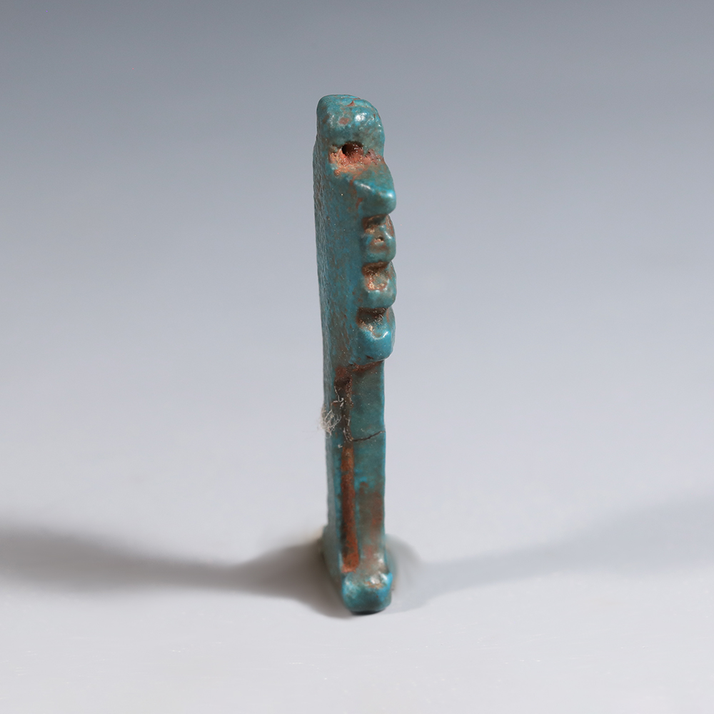 Ancient Egyptian Turquoise Faience Djed Pillar Amulet Ancient Egyptian Turquoise Faience Djed Pillar Amulet