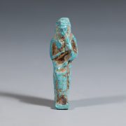 Ancient Egyptian Turquoise Faience Amulet of Isis & the Infant Horus