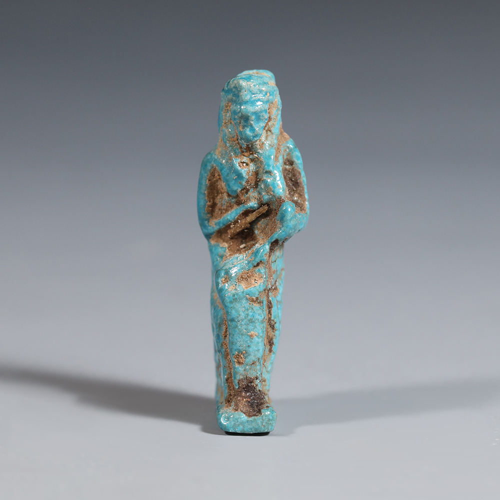 Ancient Egyptian Turquoise Faience Amulet of Isis & the Infant Horus Ancient Egyptian Turquoise Faience Amulet of Isis & the Infant Horus