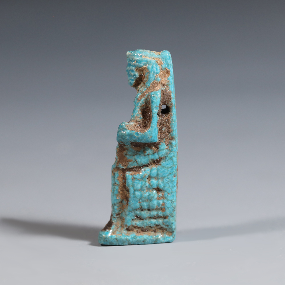 Ancient Egyptian Turquoise Faience Amulet of Isis & the Infant Horus Ancient Egyptian Turquoise Faience Amulet of Isis & the Infant Horus