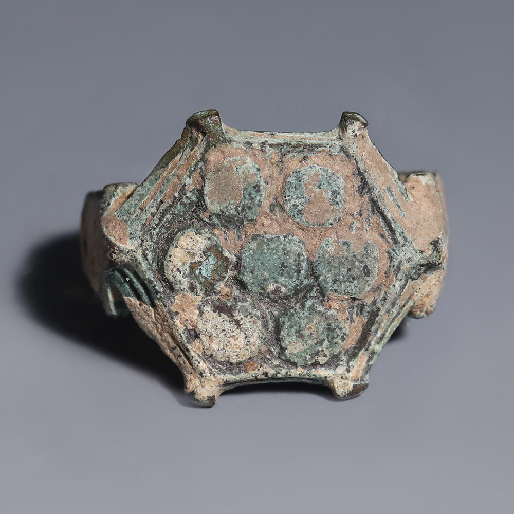 Bactrian Bronze Hexagonal Ring Bactrian Bronze Hexagonal Ring