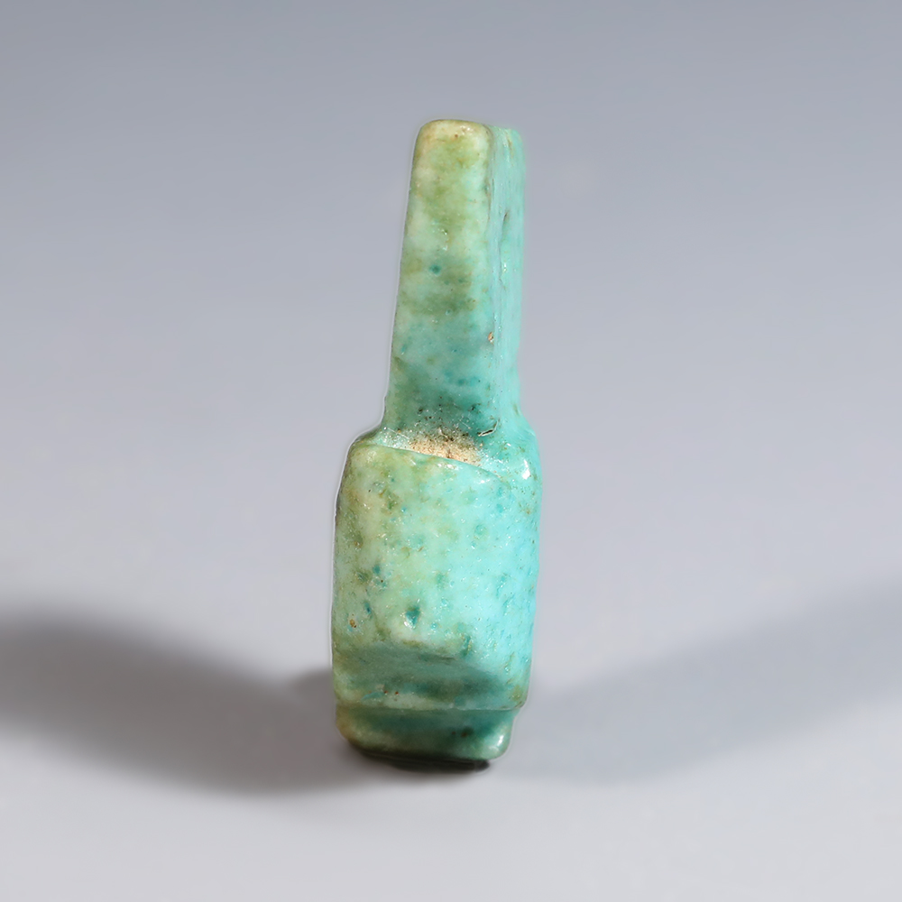 Ancient Egyptian Turquoise-Glazed Faience Crown of Egypt Amulet Ancient Egyptian Turquoise-Glazed Faience Crown of Egypt Amulet