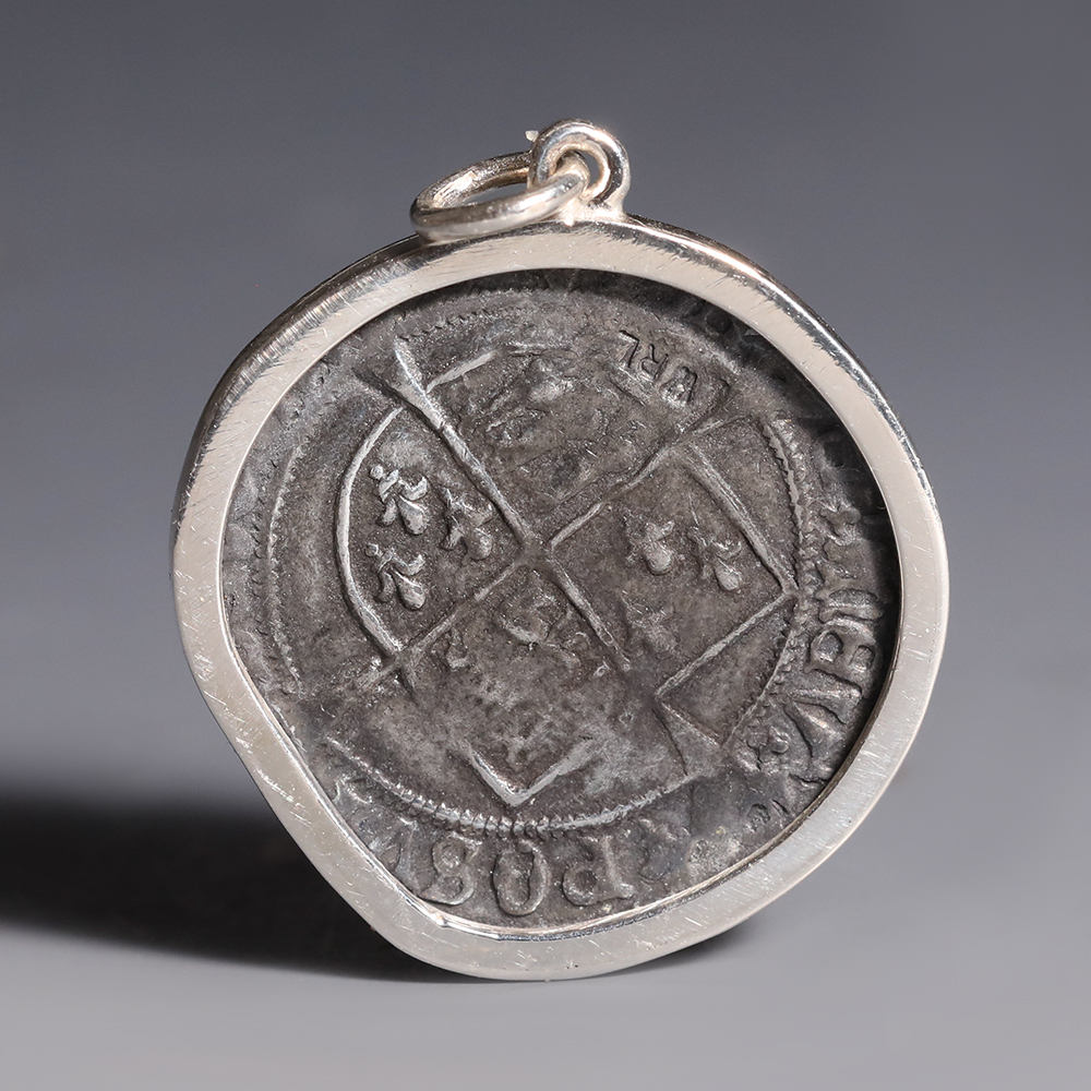 Henry VIII Silver Groat Pendant in a Silver Frame Henry VIII Silver Groat Pendant in a Silver Frame
