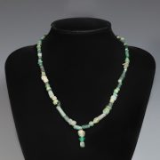 Ancient Roman Green Glass Beaded Necklace