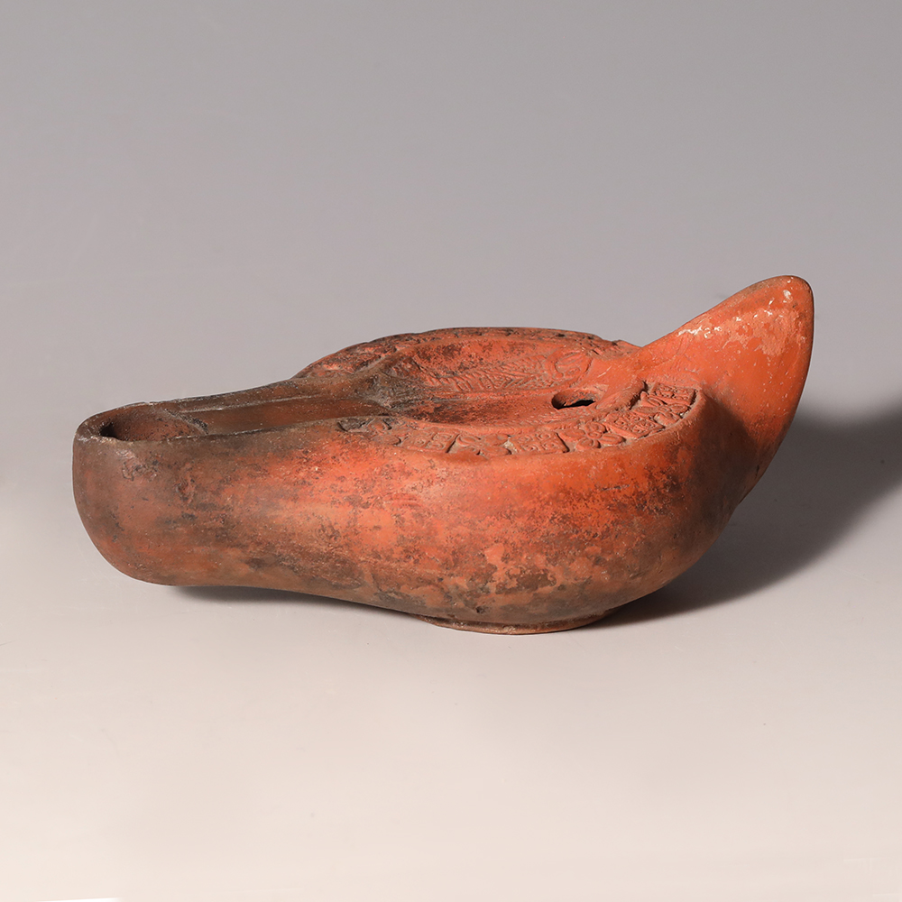 Roman North African Oil Lamp with Fish Roman North African Oil Lamp with Fish