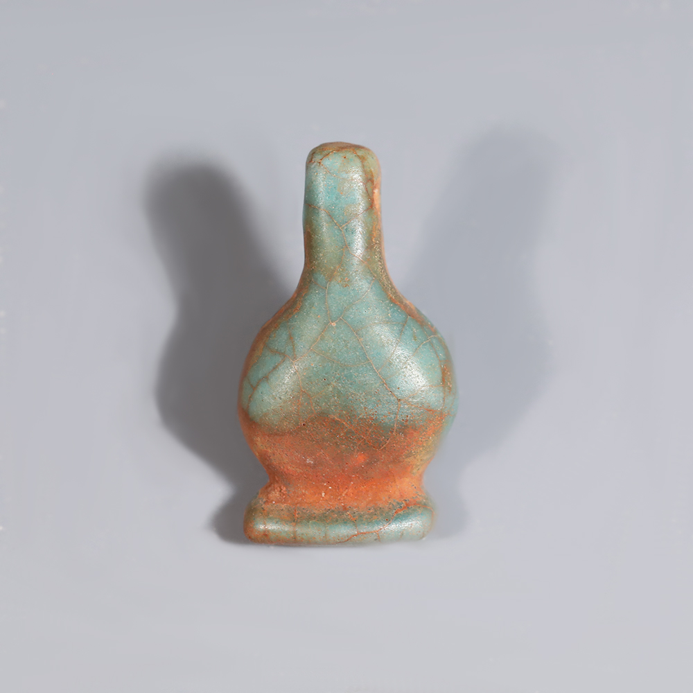 selection ancient egyptian turquoise faience poppy amulet