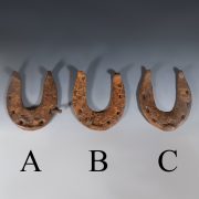 selection ancient roman iron horse shoes