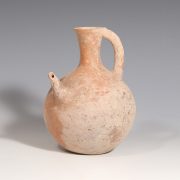 Amlash Terracotta Spouted Vessel with Handle