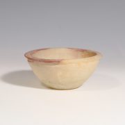 Ancient Egyptian Veined Alabaster Carinated Bowl