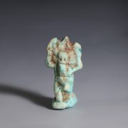 Ancient Egyptian Turquoise Faience Shu Amulet