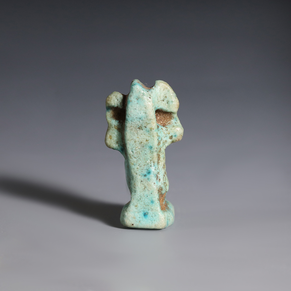 Ancient Egyptian Turquoise Faience Shu Amulet Ancient Egyptian Turquoise Faience Shu Amulet