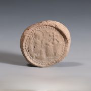 Byzantine Terracotta Pilgrim’s Token with Angel at the Holy Sepulchre