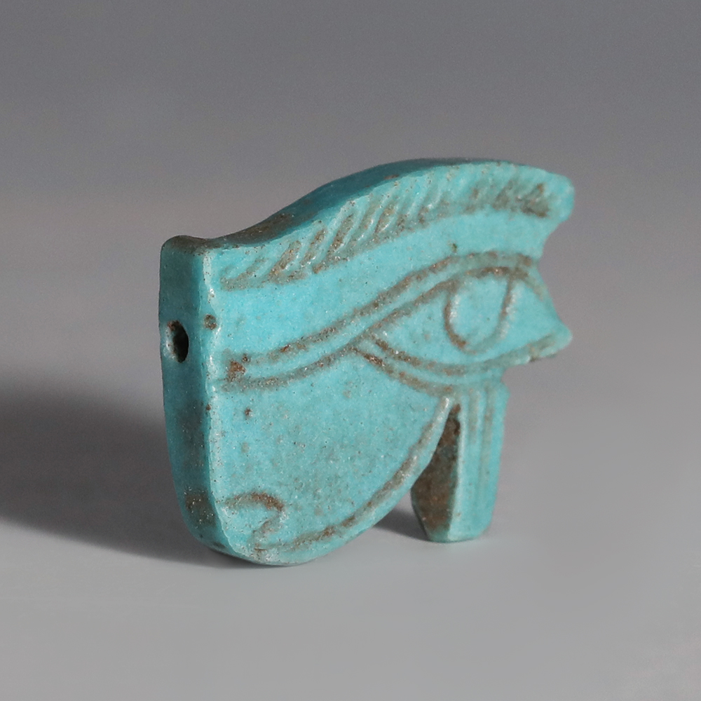 Egyptian Blue Faience Wedjat Amulet Egyptian Blue Faience Wedjat Amulet