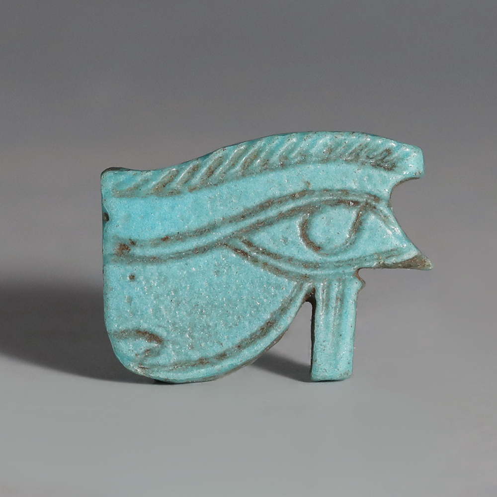 Egyptian Blue Faience Wedjat Amulet Egyptian Blue Faience Wedjat Amulet