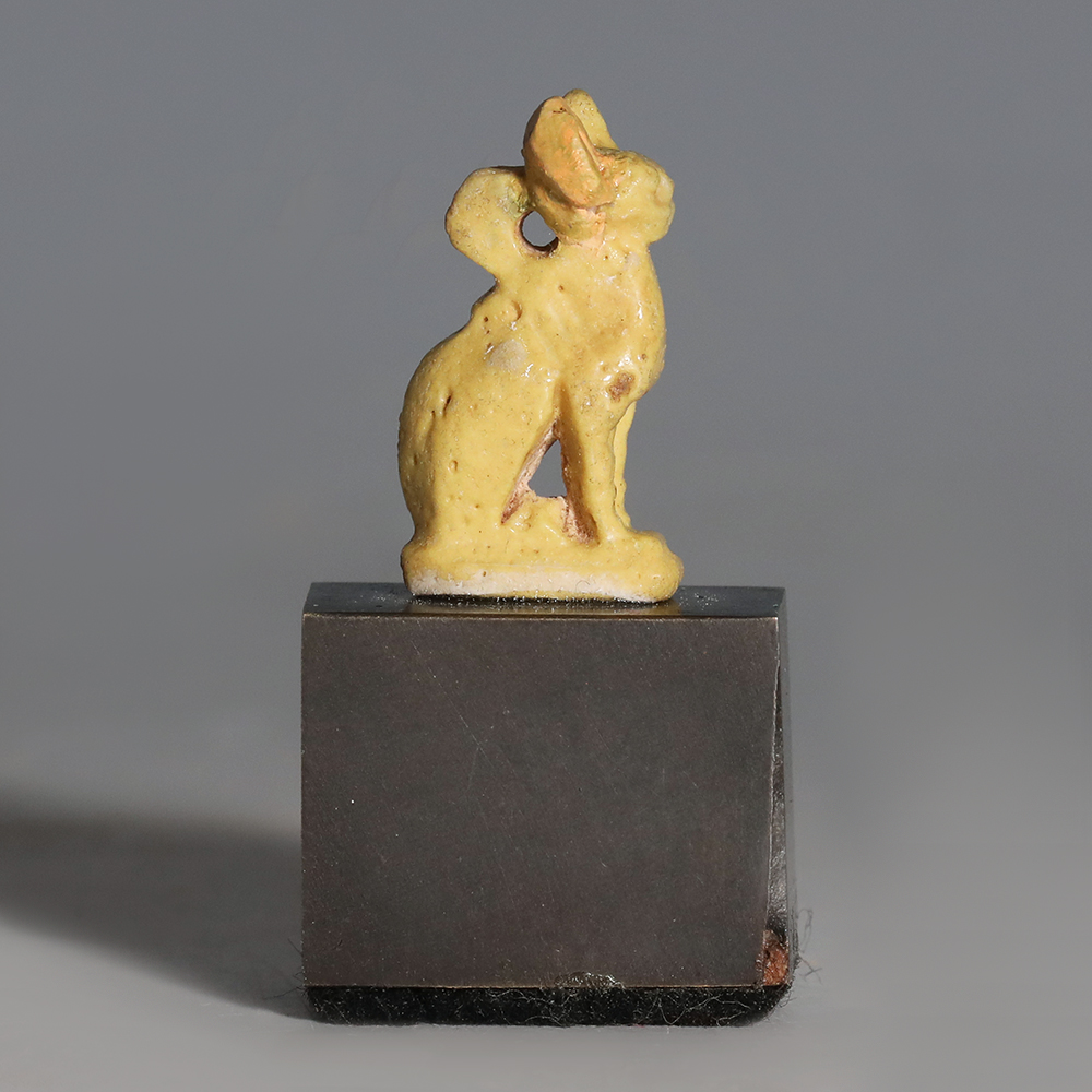 Egyptian Cream Faience Bastet Amulet Egyptian Cream Faience Bastet Amulet