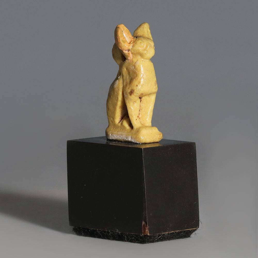 Egyptian Cream Faience Bastet Amulet Egyptian Cream Faience Bastet Amulet