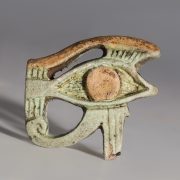 Egyptian Turquoise Faience Openwork Wedjat Amulet