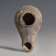 Hellenistic Greyware Oil Lamp
