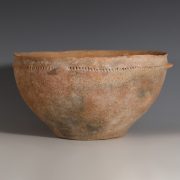 Large Holy Land Terracotta Bowl with Incised Decoration