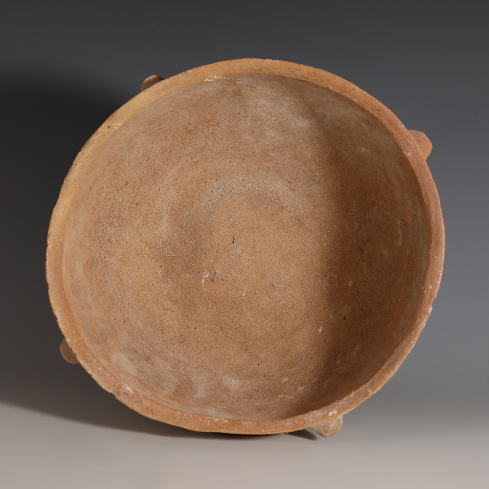 Large Holy Land Terracotta Bowl with Incised Decoration Large Holy Land Terracotta Bowl with Incised Decoration