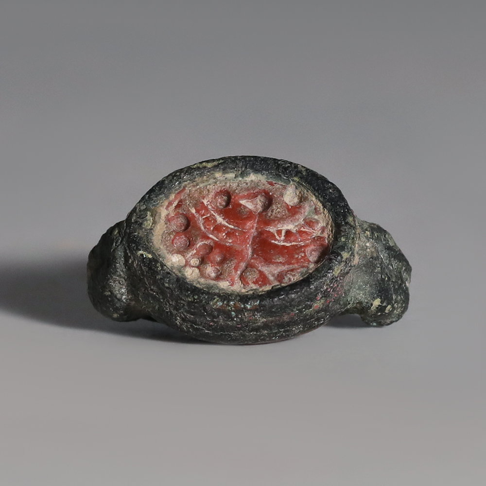 Phoenician-Egyptian Bronze Pendant with Jasper Scaraboid Phoenician-Egyptian Bronze Pendant with Jasper Scaraboid